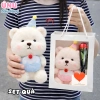 Set Quà Capybara Ôm Bánh Sinh Nhật - Gấu Bông Mini 25cm Lông Kim Chồn Mềm Mại, Hàng QC Cao Cấp, Giá 68.000đ