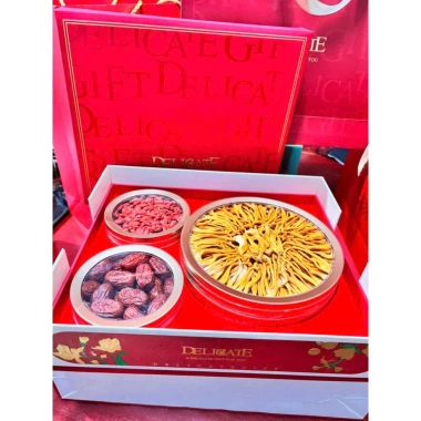 Set Quà Đông Trùng Hạ Thảo 50g Loại 1 + Táo Đỏ Kỷ Tử – Hộp 3 Món, Túi Đựng, 950k 2