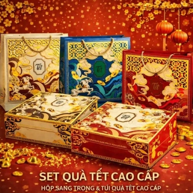 Set Quà Gia Đình Tết: Hộp Quà Sang Trọng và Túi Quà Tết, Giảm 20% chỉ 375.000đ