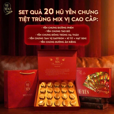 Set Quà Hộp Yến Sào Thượng Phẩm Vũ Yến Mix Vị – Giá Ưu Đãi 1,250,000₫ 3