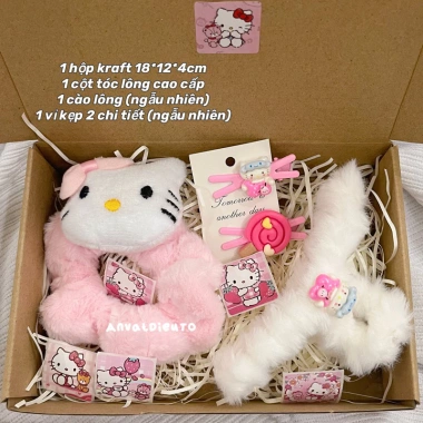 Set quà kẹp tóc Hello Kitty siêu dễ thương bé gái - Giá 55.000₫, hàng sẵn HCM