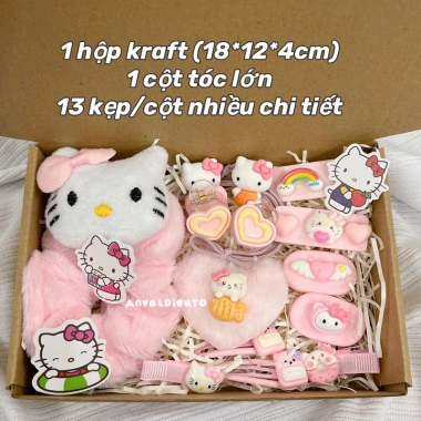 Set quà kẹp tóc Hello Kitty siêu dễ thương bé gái - Giá 55.000₫, hàng sẵn HCM 4 Set quà kẹp tóc Hello Kitty siêu dễ thương bé gái - Giá 55.000₫, hàng sẵn HCM 4