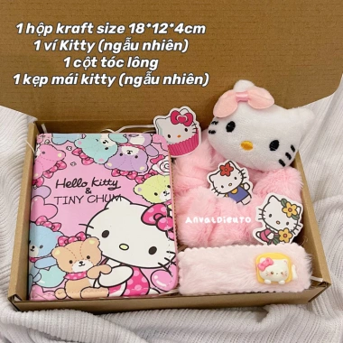 Set quà kẹp tóc Hello Kitty siêu dễ thương bé gái - Giá 55.000₫, hàng sẵn HCM