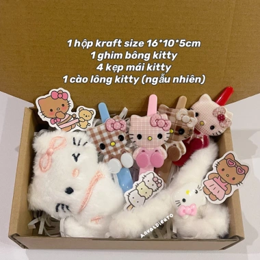 Set quà kẹp tóc Hello Kitty siêu dễ thương bé gái - Giá 55.000₫, hàng sẵn HCM