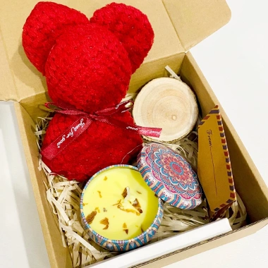 Set quà Nến Thơm & Khăn Gấu Box Gift - Quà Tình Yêu, Cặp Đôi, Đồng Nghiệp 70K 6