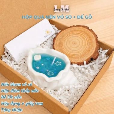 Set quà nến thơm vỏ ốc đại dương 11cm - hộp quà tặng nến vỏ sò biển kèm phụ kiện, giảm giá 43.000₫ 10 Set quà nến thơm vỏ ốc đại dương 11cm - hộp quà tặng nến vỏ sò biển kèm phụ kiện, giảm giá 43.000₫ 10