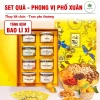 Set quà Phong Vị Phố Xuân - Hộp quà tặng 9 loại ô mai, trà thảo mộc, hương Tết đoàn viên, giảm còn 350.000₫