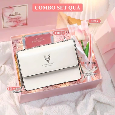 Set quà sinh nhật GIZEN TX03 fullbox - Túi xách nữ, tặng bạn gái, mẹ 8/3 20/10 20/11 4