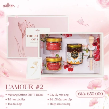 Set quà tặng 20/10 Mật ong Saffron và Đông trùng hạ thảo - Saffron Việt Nam, chỉ 650.000₫