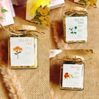 Set quà tặng 3 hũ trà hoa, hộp hoa khô thảo mộc – Quà 8/3, 20/10, 20/11, sinh nhật, 135.000₫