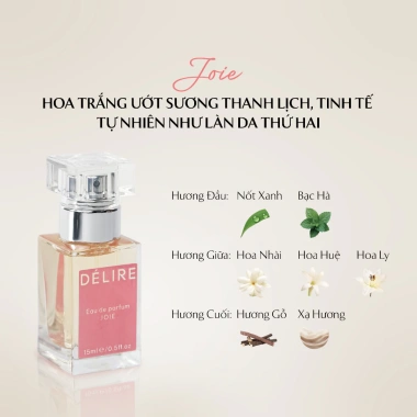 Set quà tặng bạn gái Nước hoa Pháp Délire 15ml x3, quyến rũ, tặng sinh nhật