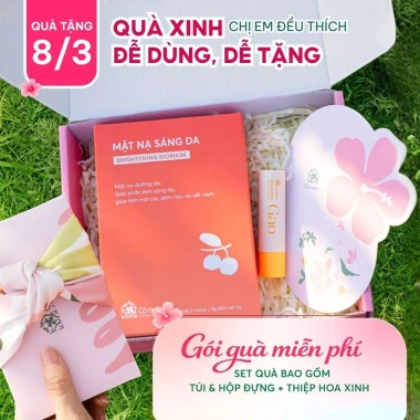 Set Quà Tặng Bộ Combo Son Dưỡng và Hộp 5 Mặt Nạ Cỏ Mềm - Quà ý nghĩa cho Mẹ, Vợ, Cô Giáo, Giá 230.000