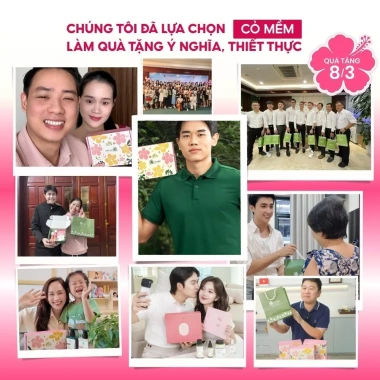 Set Quà Tặng Bộ Combo Son Dưỡng và Hộp 5 Mặt Nạ Cỏ Mềm - Quà ý nghĩa cho Mẹ, Vợ, Cô Giáo, Giá 230.000