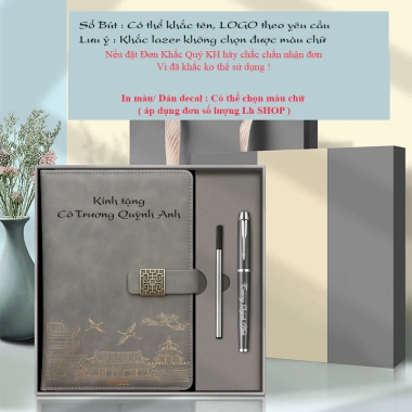 Set quà tặng bút ký và sổ da khắc tên – Cao cấp sang trọng, ý nghĩa 20-11, chỉ 300.000đ 3