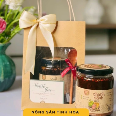 Set quà tặng Chanh sành và thìa gỗ xinh xắn - Quà 20/11,20/10,8/3,Tết 230k