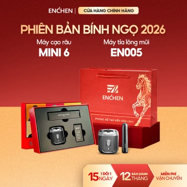 Set quà tặng Enchen Mini6 và máy tỉa lông mũi EN005, hộp quà, túi xách, chỉ 450k 9