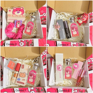 Set Quà Tặng Gấu Dâu Siêu Hot - Quà Valentine, 8/3, 20/10, Sinh Nhật, Giá 69k