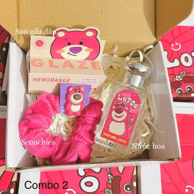 Set Quà Tặng Gấu Dâu Siêu Hot - Quà Valentine, 8/3, 20/10, Sinh Nhật, Giá 69k