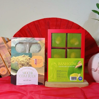 Set quà tặng HỎA TỐC Bánh cốm & Bánh cốm phủ dừa – Mochi cốm Đặc sản Hà Nội, chỉ 315.000đ 2