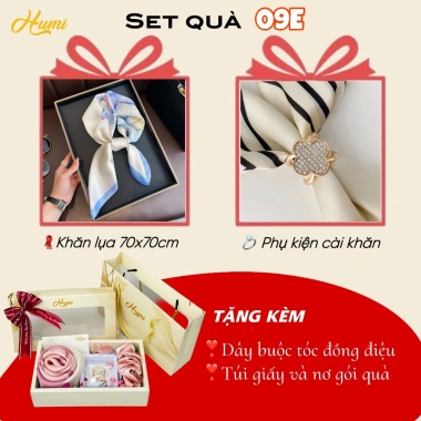 Set quà tặng khăn lụa HUMI sang trọng - quà mẹ, bạn gái, cô giáo lễ 8/3 và Noel, giảm giá 240k 8 Set quà tặng khăn lụa HUMI sang trọng - quà mẹ, bạn gái, cô giáo lễ 8/3 và Noel, giảm giá 240k 8