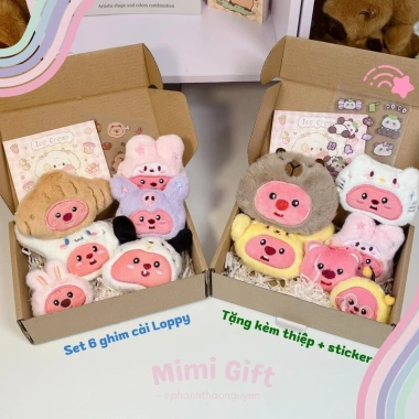 Set quà tặng Loopy: gấu bông + bó hoa gấu + huy hiệu cài áo, thiệp 65.000₫ 5 Set quà tặng Loopy: gấu bông + bó hoa gấu + huy hiệu cài áo, thiệp 65.000₫ 5