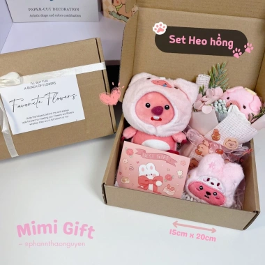 Set quà tặng Loopy: gấu bông + bó hoa gấu + huy hiệu cài áo, thiệp 65.000₫ 8 Set quà tặng Loopy: gấu bông + bó hoa gấu + huy hiệu cài áo, thiệp 65.000₫ 8