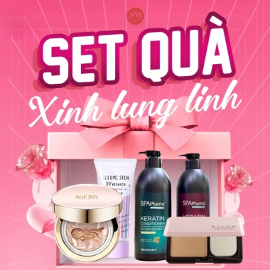 Set quà tặng mỹ phẩm cho phụ nữ - Combo chăm sóc da chính hãng, giá chỉ 229k