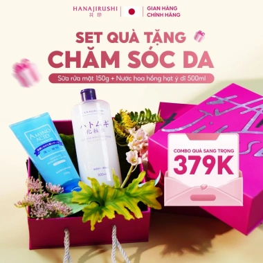 Set quà tặng mỹ phẩm skincare Hanajirusshi Nhật Bản – Combo chăm sóc da chuẩn Nhật, giảm giá từ 466k còn 379k 3