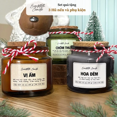 Set quà tặng nến thơm EverMirth 3 lọ cao cấp - Quà sinh nhật, 8/3, hương thiên nhiên - Giá ưu đãi 454.410 VND 2