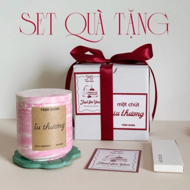 Set Quà Tặng Nến Thơm Trạm Hương - Valentine 8/3, Giảm giá 22% - 187k