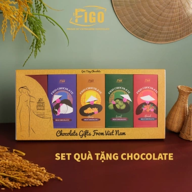 Set Quà Tặng Nón Lá Truyền Thống Cao Cấp Mix 5 Vị Socola FIGO Quà Doanh Nghiệp Sinh Nhật Lễ Kỉ Niệm Giá Ưu Đãi 2