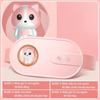 Set Quà Tặng Nữ: Máy Massage Bụng Kinh Unicare Giảm Đau, Chườm Ấm, Giá 395k