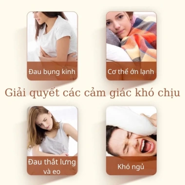 Set Quà Tặng Nữ: Máy Massage Bụng Kinh Unicare Giảm Đau, Chườm Ấm, Giá 395k