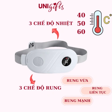 Set Quà Tặng Nữ: Máy Massage Bụng Kinh Unicare Giảm Đau, Chườm Ấm, Giá 395k
