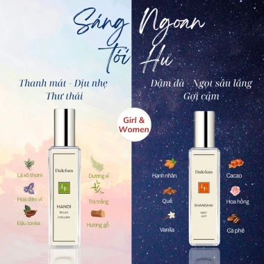 Set quà tặng nước hoa 2 chai 20ml xịt, tinh tế thanh lịch, túi giấy, thiệp, hộp 518.000 VND