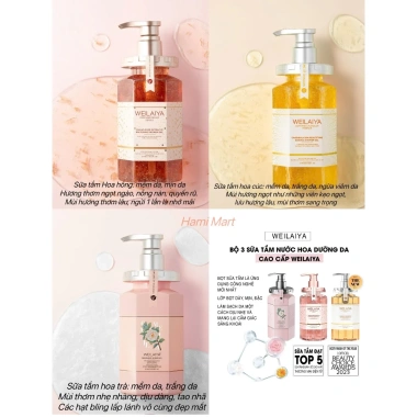 Sét quà tặng phụ nữ ngày lễ - Sữa tắm hương nước hoa và lược tắm, kèm túi và thiệp, chỉ 600k 5