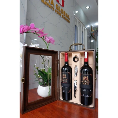 Set quà tặng rượu vang Chile Osvaldo Hộp chùm nho đôi, giảm giá 545.000đ 5