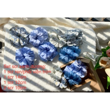 Set quà tặng sinh nhật, kỷ niệm, 8-3, 20-10, 20-11, Tết – Scrunchies siêu xinh, bồng đẹp, chỉ 94.000đ