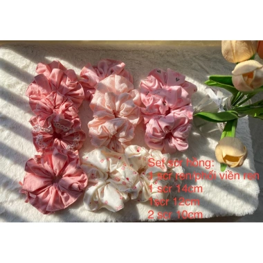 Set quà tặng sinh nhật, kỷ niệm, 8-3, 20-10, 20-11, Tết – Scrunchies siêu xinh, bồng đẹp, chỉ 94.000đ