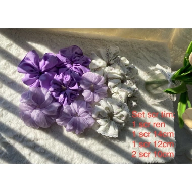Set quà tặng sinh nhật, kỷ niệm, 8-3, 20-10, 20-11, Tết – Scrunchies siêu xinh, bồng đẹp, chỉ 94.000đ