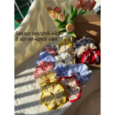 Set quà tặng sinh nhật, kỷ niệm, 8-3, 20-10, 20-11, Tết – Scrunchies siêu xinh, bồng đẹp, chỉ 94.000đ