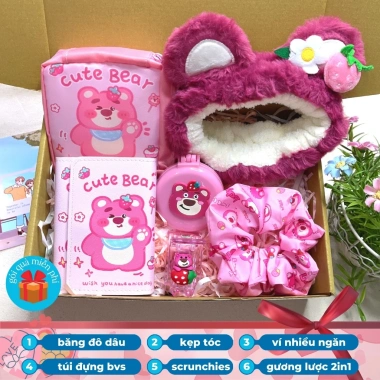 Set quà tặng sinh nhật người yêu Valentine 8/3, hộp quà, túi xách, bộ trang điểm cơ bản đầy đủ 79.000 VND 5