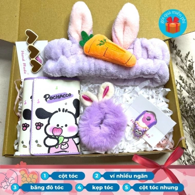 Set quà tặng sinh nhật người yêu Valentine 8/3, hộp quà, túi xách, bộ trang điểm cơ bản đầy đủ 79.000 VND 7
