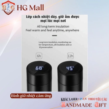 Set Quà Tặng Sổ Bút Ký + Bình Giữ Nhiệt Cảm Ứng HG MALL - Khắc Laser Theo Yêu Cầu, Quà Doanh Nghiệp