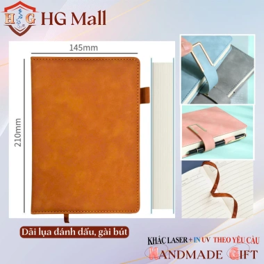 Set Quà Tặng Sổ Bút Ký + Bình Giữ Nhiệt Cảm Ứng HG MALL - Khắc Laser Theo Yêu Cầu, Quà Doanh Nghiệp