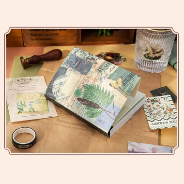 Set quà tặng sổ tay handmade giấy vintage phong cách cổ điển, giá chỉ 138.999đ