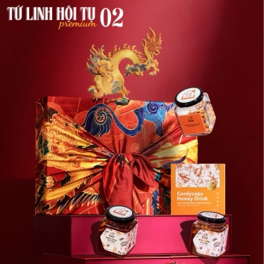 Set Quà Tặng Tết Tứ Linh Hội Tụ PREMIUM NANA FARM - Gói Lụa & Túi Giấy 1.015.000₫