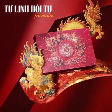 Set Quà Tặng Tết Tứ Linh Hội Tụ PREMIUM NANA FARM - Gói Lụa & Túi Giấy 1.015.000₫