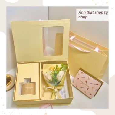 Set quà tặng tinh dầu thơm phòng và bó hoa sáp 4 màu sang trọng lịch sự, giảm giá còn 95.000 VND 9