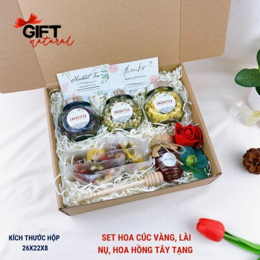 Set Quà Tặng Trà Hoa Thảo Mộc NATURAL GIFT - Quà Tết 2.026 Giá Ưu Đãi 192.500 VND 10 Set Quà Tặng Trà Hoa Thảo Mộc NATURAL GIFT - Quà Tết 2.026 Giá Ưu Đãi 192.500 VND 10